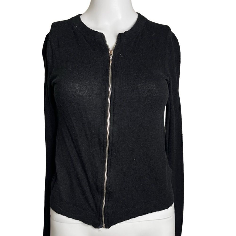 Express Casual Zip Up Long Sleeve black Size Small